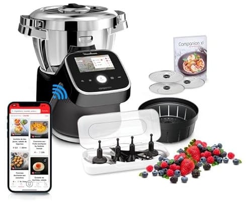 Moulinex i-Companion Touch Pro, Robot da Cucina, HF93D8 | 18 Modalità, Funzione Cottura, Bilancia Integrata, App Moulinex, Ricette Personalizzate, Silenzioso