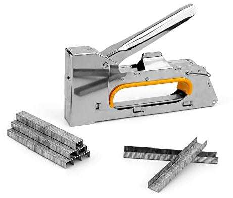 CHSEROK Handtacker Set, Stofftacker für Heimwerker mit 2000 Yards Nägeln, Leistungsstarker Tackerpistole Nagler,Tackerpistole für Holzbearbeitung, Trimmen, Befestigen