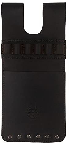 Valhalla Gear, Taschenköcher mit 6 Pfeilen, handgefertigt aus Vollnarbenleder, Bourbon-Braun