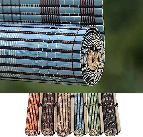 DUYULIANG Bambus Rollo 60 90 100 110 120cm Width, Bambus-Rollos Raffrollos Outdoor, Garten Rollo Aussenbereich Wetterfest, Fenster-Rollos Jalousie - Dekorativ Und Beschattung, Jalousie Für Fenster