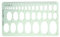 GetCoupon Ovaler Stil, Kunststoff, geometrische Zeichnungen, Vorlagen, Lineal, Messlineal, 20 cm, digitales Zeichnen, Zeichnen, Bauen, Bürobedarf