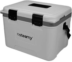 Steamy Marine 21, Kühlbox speziell für Boote und Wassersport Inklusive Trennwand und Einlegeschale, 21 Liter, Weiß