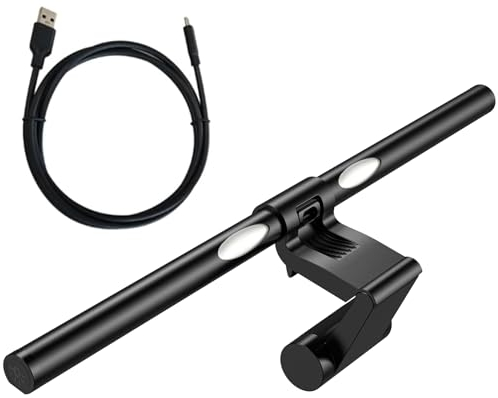 RSBYE Lampada da Monitor, USB Lampada Schermo PC con Dimmerazione Automatica, Regolabili Luce Monitor per la Protezione Degli Occhi (Professionale)