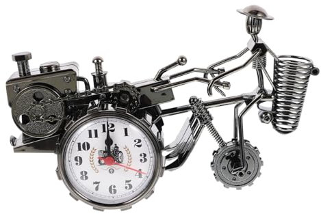 Zerodeko Traktor Modell Uhr Stifthalter Aus Metall Vintage Stil Retro Tischuhr Für Büro Schreibtisch Dekoration