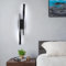 Comely Aplique de Pared Interior, 16W Lámpara de Pared LED Moderna, Negro Iluminación Luz Pared LED para Decoració para Dormitorio Salón Comedor Pasillo Escalera, Blanco Frio 6500K