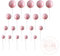Faux Coloured Polystrene Cake Topper Ball Spheres - Pack of 20 (Pink Shimmer)