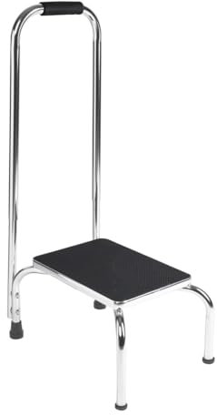 Vital Comfort Trittstufe mit Höhenverstellbarem Haltegriff – Rutschfest & Stabil - Bis 150 kg Belastbar