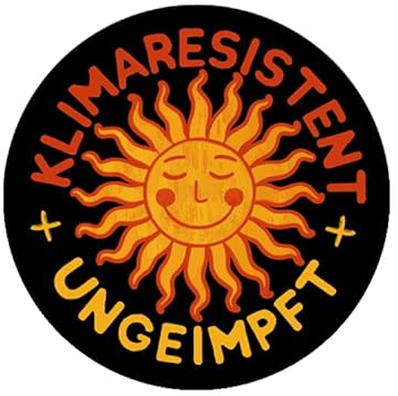 Sammys Shirt Store Klimaresistent und Ungeimpft Aufkleber 24 cm