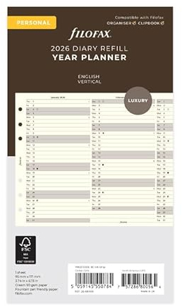 Filofax Personal Jahrespl.cotton cr.(E)2026