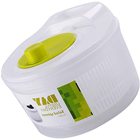 Centrifuga per insalata, centrifuga per lattuga, asciugatrice a doppio strato, grande capacità, set di essiccatori per verdure per disidratare e pulire facilmente, utensili da cucina, meccanismo di