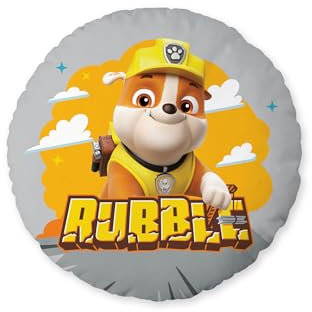 Herding Rundkissen Paw Patrol, 50 cm Durchmesser, Weiches Deko- und Kuschelkissen fürs Kinderzimmer, 100% Polyester