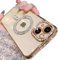 Sitthyw für iPhone 11 Hülle Magnetische Glitzer Handyhülle Kompatibel mit Mag-Safe, Transparent Plating Diamant Mädchen Cover Kratzfeste Kameraschutz Bling Crystal Case Schutzhülle, Gold