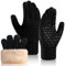 HAPPY FINDING Handschuhe Winter Herren, Touchscreen Strickhandschuhe Warme Thermo Fleece für Damen, Motorrad Winterhandschuhe für Outdoor Sport