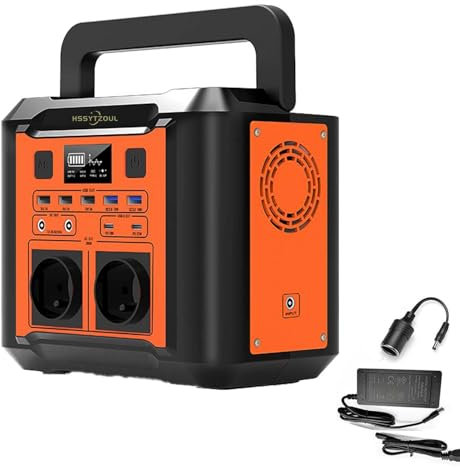 HSSYTZOUL Tragbares Kraftwerk 296WH, 230V 300W Solargenerator Mit Reiner Sinussteckdose Speicher Notstromerzeugungsbatterie Für Camping, Reisen Und Stromausfälle
