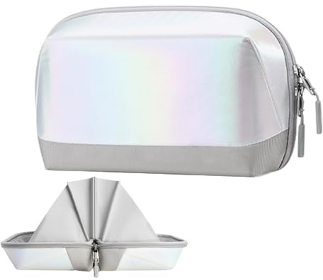 Scatola portaoggetti per cavi, organizzatore di tecnologia di viaggio - Tech Organizer 2024 Nuovo organizer per cavi con apertura a 180° - Custodia portatile per batterie per necessità, bianco, Se