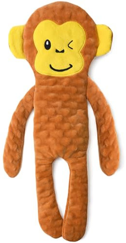 SHARLOVY Hundespielzeug ohne Füllung, quietschend für große Hunde, Affen-Hundespielzeug für Langeweile, knisterndes Welpen-Beißspielzeug, um sie beschäftigt zu halten, interaktives