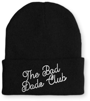 tshirtladen Mütze The Bad Dads Club Wintermütze Beanie mit lustigem Spruch, Farbe: Black
