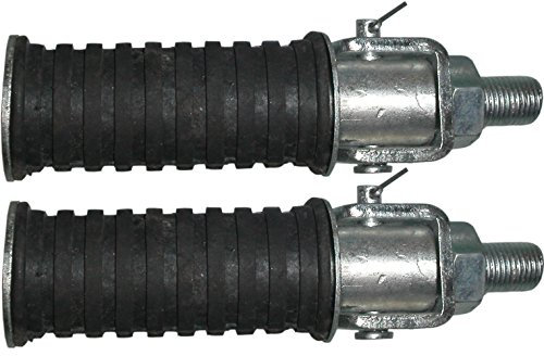 Hi Level Repose-pieds ronds de 12 mm pour moto – Fixation universelle | Repose-pieds en alliage durable pour motos de rue et tout-terrain