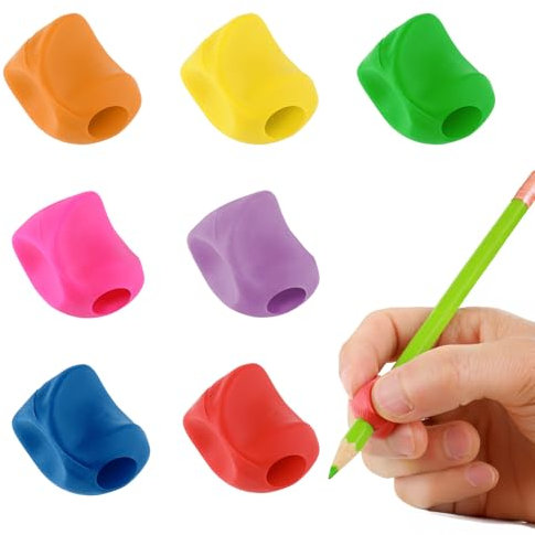Ymapinc 7PCS Pencil Grippers for Kids Handwriting,Pencil Grips for Kids Toddler Gripperto Finger Grips for Preschooler Toddler Kindergarten