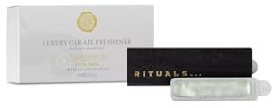 RITUALS Auto Lufterfrischer White Basil – Luxus Parfüm aus der Private Collection – Hält Ihr Fahrzeug monatelang frisch – Passt in jedes mit wiederverwendbarem Holzhalter – 2 x 3g