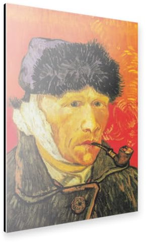 artboxONE Alu-Print 45x30 cm Van Gogh mit verbundenem Ohr von Künstler Carina