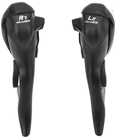 2 Pièces Leviers de Frein de Levier de Vitesse de Vélo 2x7 Vitesses en Alliage d'aluminium PVC 7 8 9 Accessoires de Vitesse Adaptés pour Vélo de Route pour avec Types de Guidon