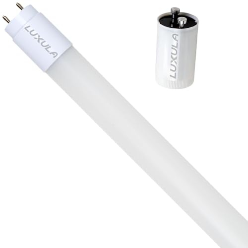 LUXULA LED Röhre 60cm, Kunststoff T8 G13 Sockel | 9W 1080lm, 4000K Neutralweiß, inkl. Starter-Brücke, Röhrenlampe Leuchstoffröhre Neonröhre