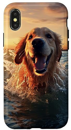 Golden Retriever Hund Hülle für iPhone X/XS