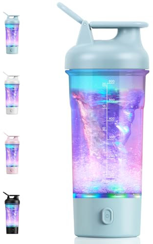 SOARFLY Shaker Elektrisch, Elektrischer Shaker 750ML mit USB-C, BPA-freies Tritan, eiweiß shaker elektrisch für Eiweißpulver, Milchshakes, Blau