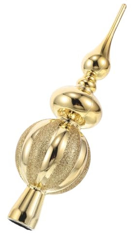 SWOOMEY Weihnachtsbaumspitze Kunststoff Glitzer Baumkronendekoration Für Weihnachtsbäume Festliche Weihnachtsbaumschmuck Gold