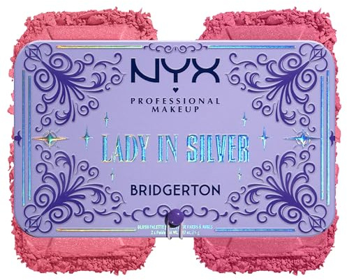 NYX Professional Makeup x Bridgerton, Collection limitée, Palette Blush Lady In Silver