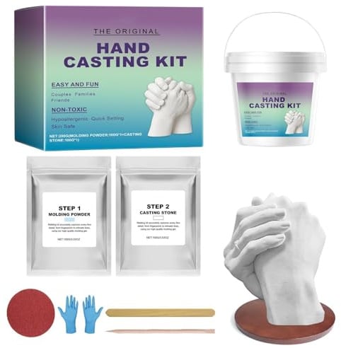 Kit per Calchi delle Mani in Gesso per Coppie Strumento per in Gesso Fai da