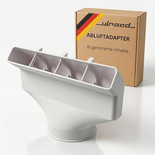 Ø150mm Fenster Adapter Klima Abluft extra breit und flach – Reduzierstück auf schmale Öffnung - Passend für mobile Klimaanlagen passend für Velux Roto Fakro