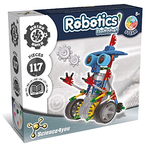Science4you - Robotique Deltabot, Kit Robot à Construire de 117 pièces pour Enfants +8 Ans - Monter Un Robot Interactif pour Enfant avec ce Jeux de Construction; Jeu STEM avec Activites Manuelles