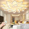 LED Deckenleuchte Moderne Dimmbar Mit Fernbedienung Deckenlampe Metall Acryl Lampenschirm Blumen Entwurf Illuminated Leuchter Wohnzimmer Restaurant Beleuchtungskörper Esszimmer Kronleuchter,18heads …