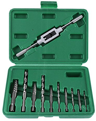 Extractor de tornillos rotos 11 piezas Juego de brocas y extractores de tornillos rotos Tornillos de fijación Herramienta de extracción extraída Broca Kit de herramientas para quitar pernos