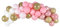 Arche de Ballons - Rose, Or Brillant, Blanc