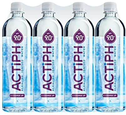 Alkaline Ionised Spring Water pH9+ Purified with Electrolytes Clean and Smooth Taste ACTIPH Water (1L x12)