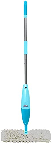 JOKA Aqua Laser Flip-Flop Spray-Mopp, Inkl. nachfüllbarem Wassertank, 550 ml, Polyester, für Stein, Marmor, Laminat, Holz, Glas, Türkis