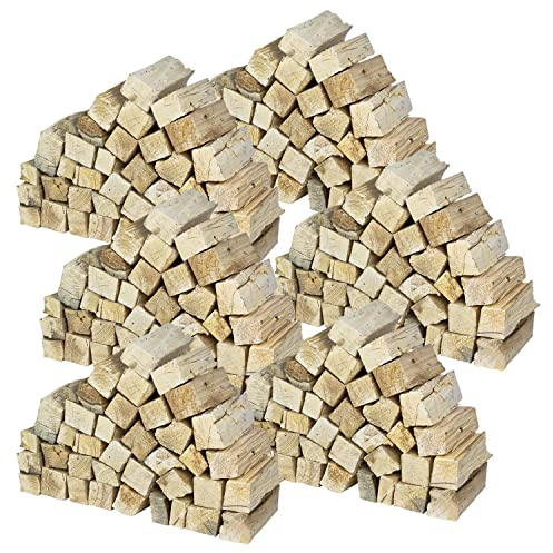 Flameup Brennholz Kiefer, Kaminholz ohne Rinde, 5-500kg Kiefernholz, Feuerholz für Ofen, Kamin, Kaminofen, Feuerschale, Grill, Holzscheite 25 cm, getrocknet, Menge:180 kg