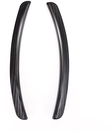 Auto Rad-Augenbraue Gummi,Asudaro 2St Auto Rad Kotflügelverbreiterungen Carbon-Faser Auto Kotflügelverbreiterung Trim Gummi Antikollisions Auto Radlaufschutz Radlaufleisten Dekorstreifen,25cm,Schwarz