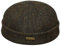 Sterkowski Docker Mütze | Harris Tweed Beanie Kappe für Herren und Frauen | Docker Cap Leon der Profi Beanie Herren Fahrrad Mütze Kapitänsmütze Herren Wintermütze Herren Schwarz/Gelb 63 cm
