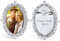 Custom4U Foto Brosche Anstecker Damen Edelstahl Personalisierte Bild Brosche Pin mit Gravur Memorial Brosche Bräutigm Foto Oval Anhänger Brautstrauß Hochzeitsbouquet Pin für Hochzeit Geburtstag