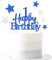 Glittery 1st Cake Topper with Star boys girls 1 Birthday Party Supplies, One Years Old Birthday Party Decorations Royal Blue