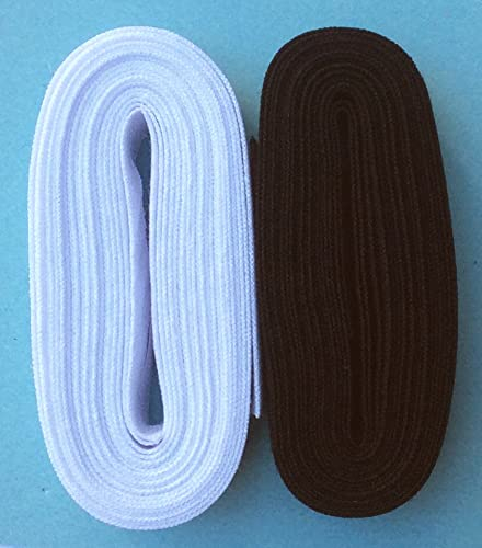 6 m Baumwoll-Schrägband 20 mm schwarz + weiß je 3 m