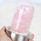 Natural Crystal Water Bottle Reusable Gem Water Bottle Crystal Energy Elixir Infused Water Bottle Quartz Crystal Wand Point Reiki Healing Crystal Glass Bottle 550Ml/18Oz ( Color : Pink crystal )