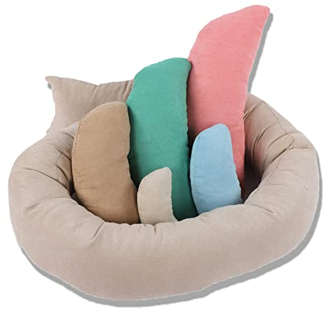 Natudeco Oreiller Photographie pour Bébé Accessoires de Photographie pour Nouveau-né Panier de Photographie pour Bébé Appui-Tête pour Nourrisson, Oreiller de Pose pour Photographie de Bébé