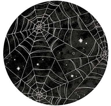 amscan Vegaoo Pappteller Einweggeschirr Halloween schwarz-weiß 8 Stück 23 cm