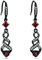 Schwarze Rose Ohrringe Sterling Silber Rose Infinity Ohrringe Rose Schmuck Geschenke für Frauen
