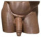 Obelunrp Vase pour Le Corps Masculin, 10 cm de Forage de Corps drôle, Pot de Fleurs Succulent créatif, Ornement décoratif de Table intérieur pour décoration de Jardin (Marron)
